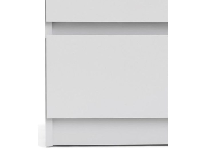 Biała komoda wysoki połysk Naia 5S Płyta MDF Szerokość 77 cm Wysokość 112 cm Głębokość 50 cm Kolor Biały