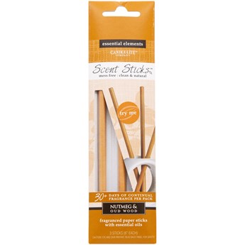 Candle-lite Essential Elements ScentSticks patyczki zapachowe papierowe naturalne z olejkami eterycznymi - Nutmeg & Oudwood