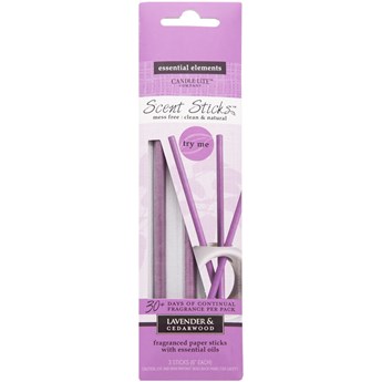 Candle-lite Essential Elements ScentSticks patyczki zapachowe papierowe naturalne z olejkami eterycznymi - Lavender & Cedarwood