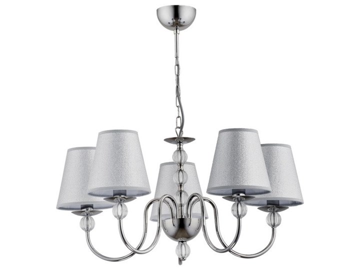 Lampa wisząca żyrandol z abażurami EMMANUELLE chrom śr. 57cm