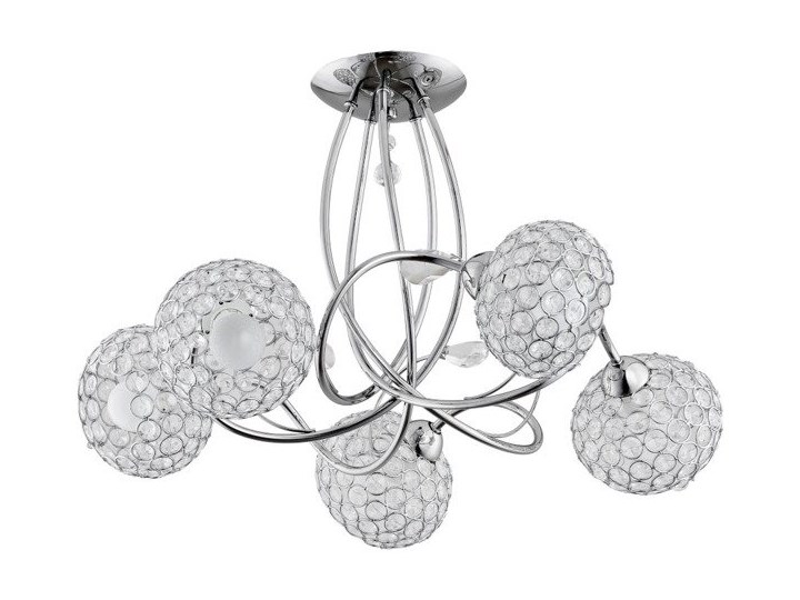 Lampa sufitowa nowoczesna z kryształkami żyrandol BRYLANT V chrom śr. 54cm