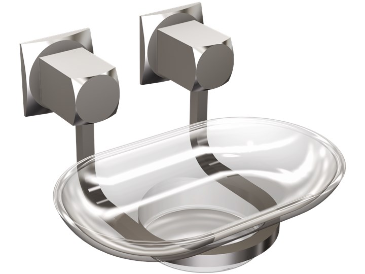 Mydelniczka (Chrom) Metal Metal Szkło Szkło Mydelniczki Drewno Drewno