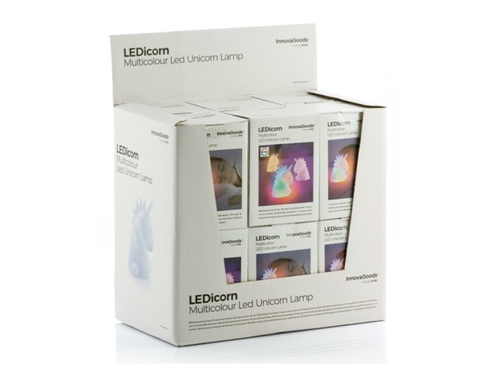 Lampka w kształcie jednorożca z różnymi kolorami InnovaGoods LEDicorn Kategoria Lampy dziecięce