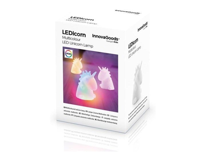 Lampka w kształcie jednorożca z różnymi kolorami InnovaGoods LEDicorn Kategoria Lampy dziecięce