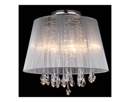 Plafon LAMPA sufitowa ISLA MXM1869-3 WH Italux klasyczna OPRAWA kryształowa abażurowa glamour crystal biała