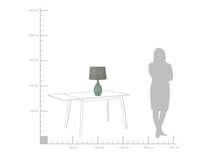 Lampa stołowa ciemnozielona ceramiczna 57 cm rzeźbiona podstawa okrągły abażur nowoczesna Lampa z abażurem Lampa nocna Styl Nowoczesny