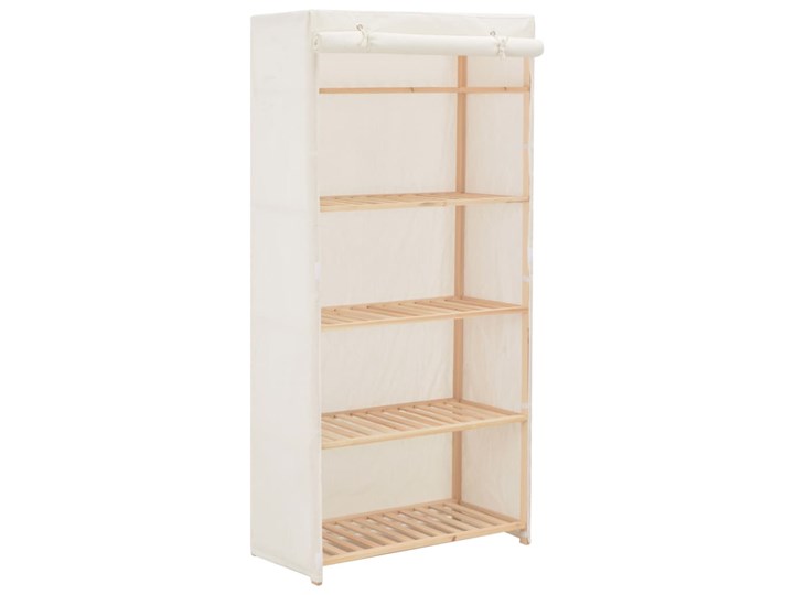 vidaXL Szafa, biała, 79 x 40 x 170 cm, materiałowa