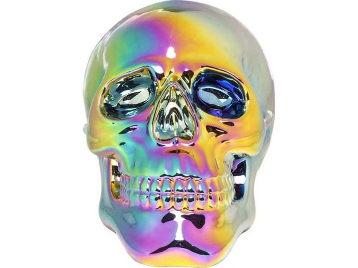 Figurka dekoracyjna Skull Rainbow 20x30 cm kolorowa