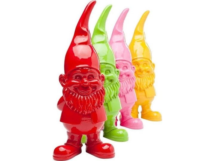 Figurka dekoracyjna Gnome Colore 18x46 cm żółta