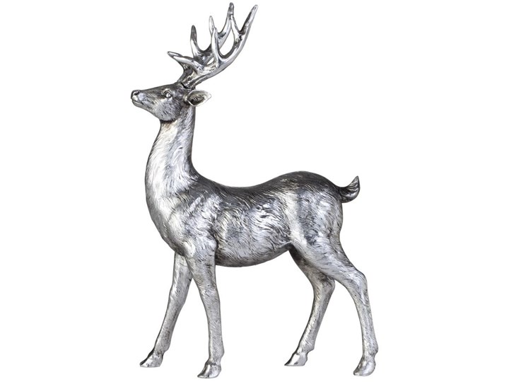 Figurka dekoracyjna Serafina Deer 22x35 cm antyczne srebro