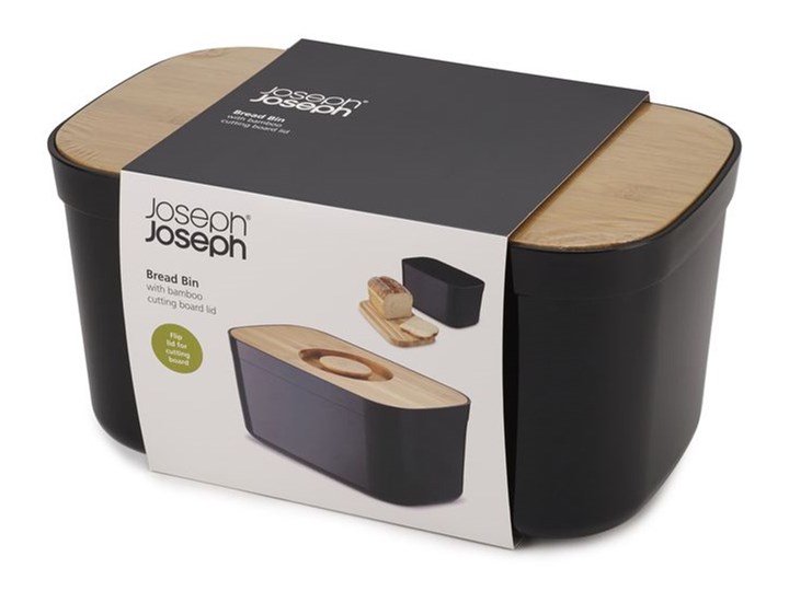 Chlebak z deską do krojenia Bamboo czarny