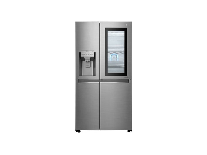 Lodówka LG GSI960PZAZ Side by Side No frost 179cm Srebrna Podajnik wody Kostkarka Szerokość 91,2 cm Dwudrzwiowe Wysokość 179 cm Kolor Srebrny