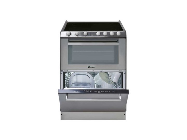 Kuchnia elektryczna ze zmywarką CANDY TRIO 9503/1 X/U Szerokość 60 cm Rodzaj płyty grzewczej Ceramiczna