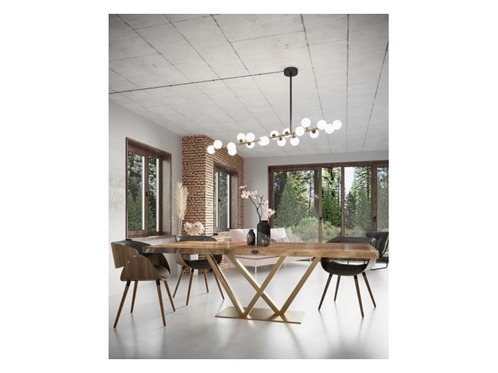 Stół nowoczesny IV mdf lakierowany Szerokość 160 cm Szerokość 60 cm Wysokość 76 cm Metal Płyta MDF Długość 160 cm Kolor Czarny
