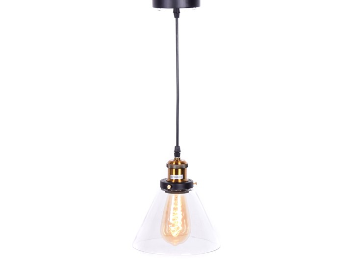 LAMPA WISZĄCA LOFT NUBI W1 Szkło Mosiądz Lampa z abażurem Metal Lampa z kloszem Kolor Czarny