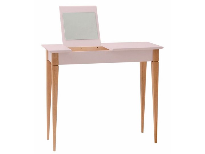 Skandynawska toaletka z lusterkiem i schowkiem Mimo Płyta laminowana Drewno Z lustrem Płyta MDF Kategoria Toaletki