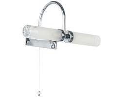 Halogenowa LAMPA galeryjka SANTOS MB4910-2B Italux IP44 kinkiet OPRAWA łazienkowa ścienna nad lustro chrom biała