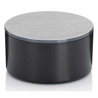 pojemnik kosmetyczny z lusterkiem, śred. 13,5 x 7 cm, czarny kod: KE-20662