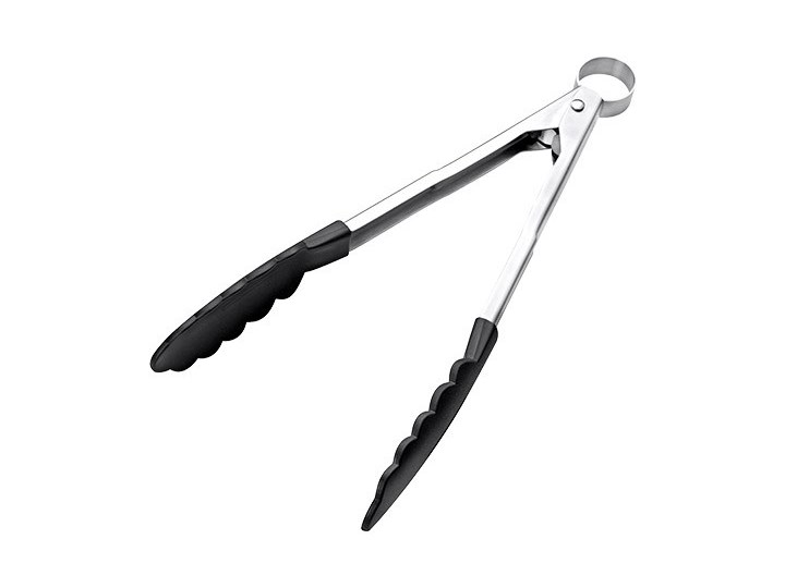 szczypce do patelni z powłoką nieprzywierającą, stal nierdzewna/nylon, 24 cm kod: LU-00033427 Szczypce do grilla Kolor Czarny
