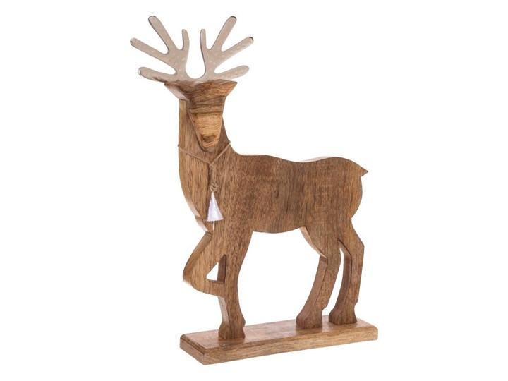 Figurka drewniana świąteczna RENIFER, kolor jasnobrązowy 50 cm
