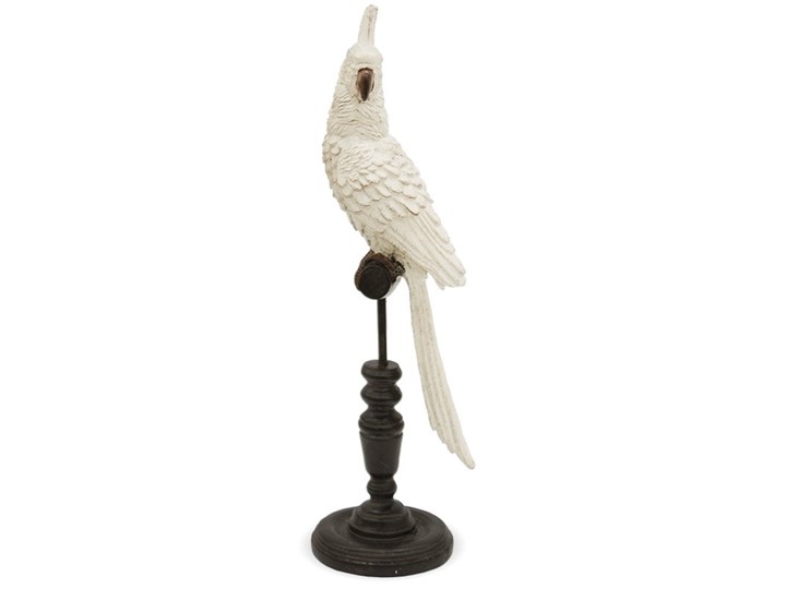 PAPUGA NIMFA BEŻOWA figurka na stojaku, wys. 36 cm