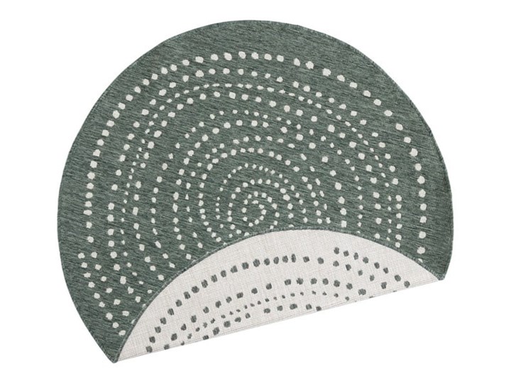 Zielony dwustronny dywan zewnętrzny Bougari Bali, Ø 140 cm Syntetyk Dywany Okrągły 140x140 cm Pomieszczenie Balkon i taras