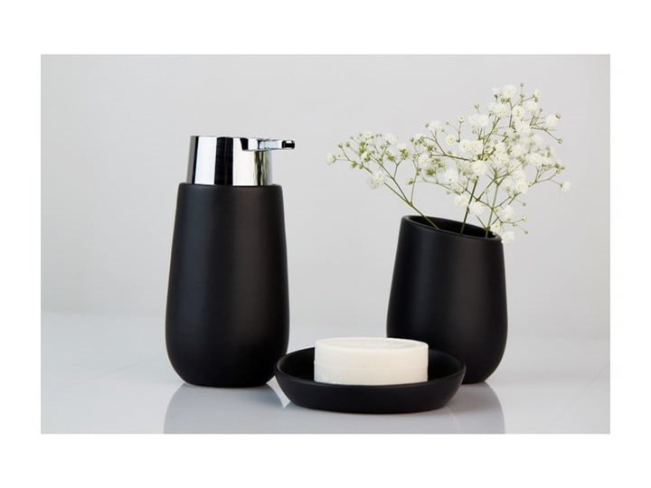 Czarna ceramiczna mydelniczka Wenko Badi Mydelniczki Ceramika Kolor Czarny