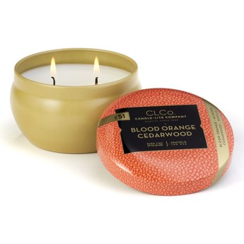 Candle-lite CLCo Candle Jar 6.25 oz luksusowa świeca zapachowa w ozdobnej puszce ~ 30 h - No. 51 Blood Orange Cedarwood
