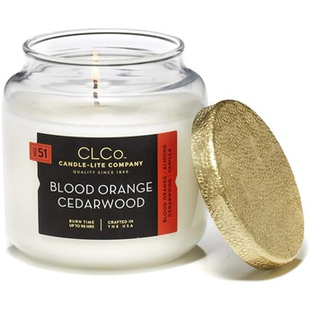 Candle-lite CLCo Candle Jar 14 oz luksusowa świeca zapachowa w szklanym słoju ~ 90 h - No. 51 Blood Orange Cedarwood