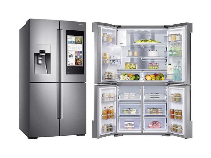 SAMSUNG FAMILY HUB RF56M9540SR Kostkarka Wysokość 182,5 cm Położenie zamrażalnika Na dole Szerokość 90,8 cm Dwudrzwiowe Kategoria Lodówki