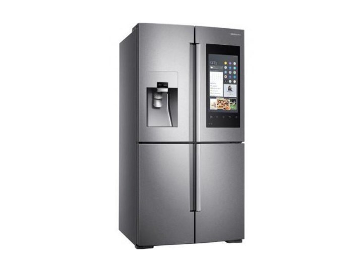 SAMSUNG FAMILY HUB RF56M9540SR Kostkarka Dwudrzwiowe Szerokość 90,8 cm Wysokość 182,5 cm Położenie zamrażalnika Na dole