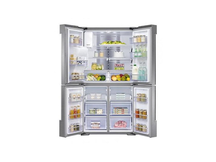 SAMSUNG FAMILY HUB RF56M9540SR Kostkarka Wysokość 182,5 cm Dwudrzwiowe Szerokość 90,8 cm Położenie zamrażalnika Na dole