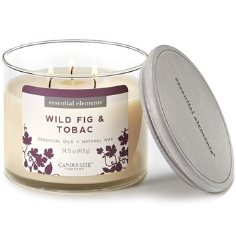 Candle-lite świeca zapachowa sojowa w szkle z olejkami eterycznymi 418 g Essential Elements - Wild Fig & Tobac