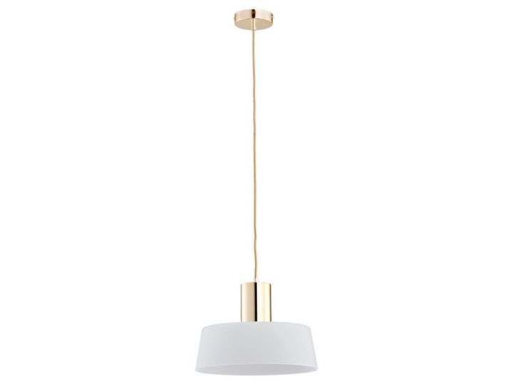 Lampa wisząca zwis LUX złoty/biały śr.30cm Lampa z kloszem Szkło Szkło Szkło Szkło Styl Nowoczesny