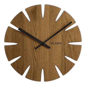 Drewniany dębowy ręcznie wykonany zegar ścienny VLAHA VCT1015