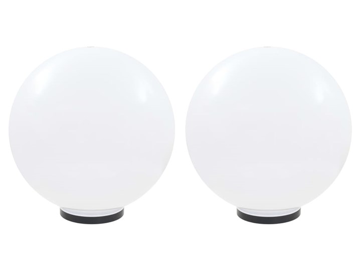 vidaXL Lampy ogrodowe LED, 2 szt., kuliste, 50 cm, PMMA Lampa stojąca Kolor Biały