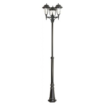PRINCE lampa stojąca 3 x 60W E27 słupek ogrodowy metalowy czarny stylowy latarnia SUMA OGMWN 3 O
