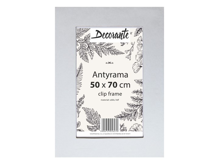 Antyrama szklana 50 x 70 cm
