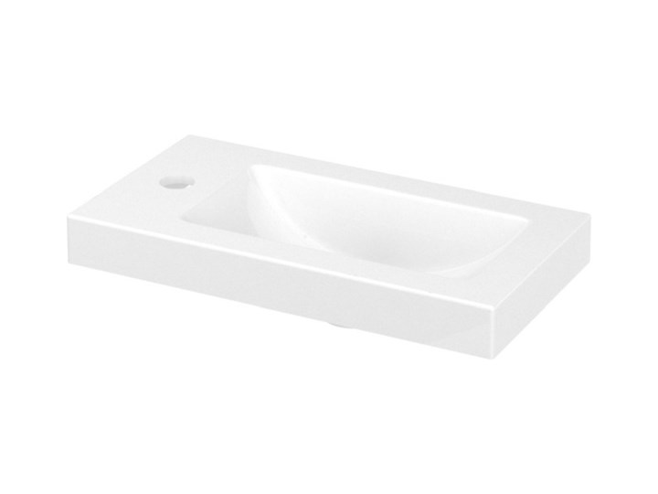 Umywalka konglomeratowa GoodHome Beni 44 cm Prostokątne Kategoria Umywalki Kolor Biały