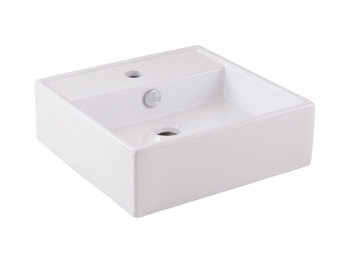Umywalka nablatowa ceramiczna GoodHome Hendra 38 x 38,5 cm biała Nablatowe Ceramika Szerokość 38 cm Kwadratowe Kolor Biały Kategoria Umywalki