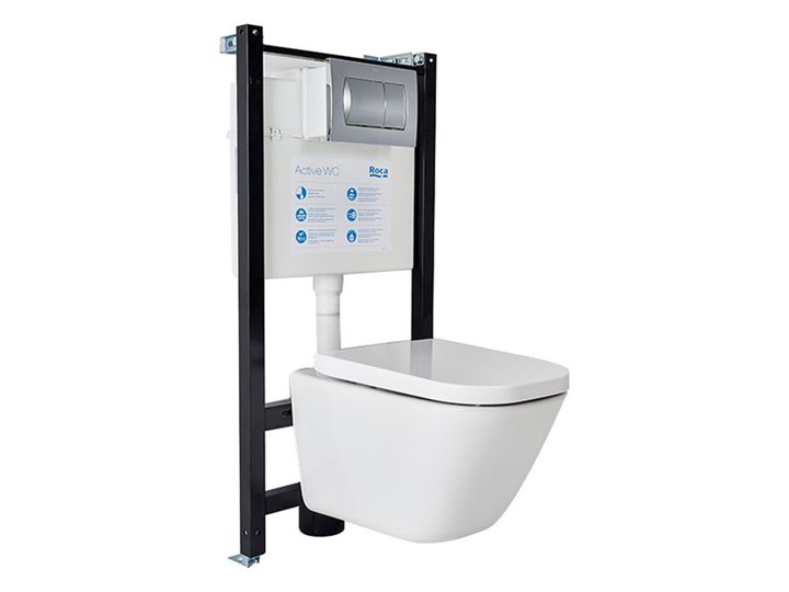 Zestaw podtynkowy WC Roca Active Gap z miska i deska wolnoopadajaca ...