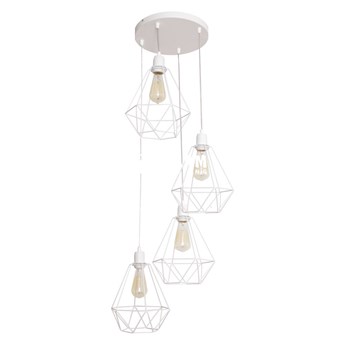 Lampa wisząca industrialna loft KARO W-KD 1311/4 WT