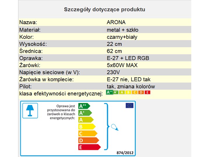 Plafon LED RGB + pilot ARONA P-8512/5 BK+CR Kategoria Lampy dziecięce
