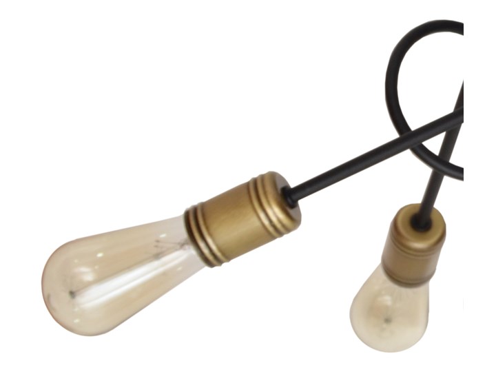 Plafon OXFORD W-2016/2 BK+AB/H Kategoria Lampy wiszące Metal Lampa inspirowana Kolor Czarny