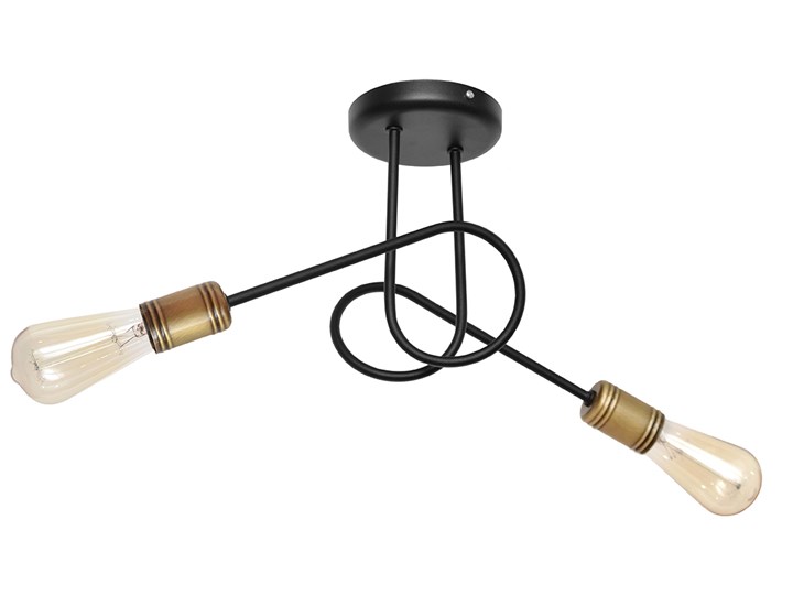 Plafon OXFORD W-2016/2 BK+AB/H Metal Lampa inspirowana Ilość źródeł światła 2 źródła