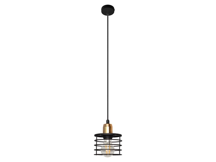 Lampa wisząca EDISON W-KM 1366/1 BK+BR Metal Lampa z kloszem Kategoria Lampy wiszące