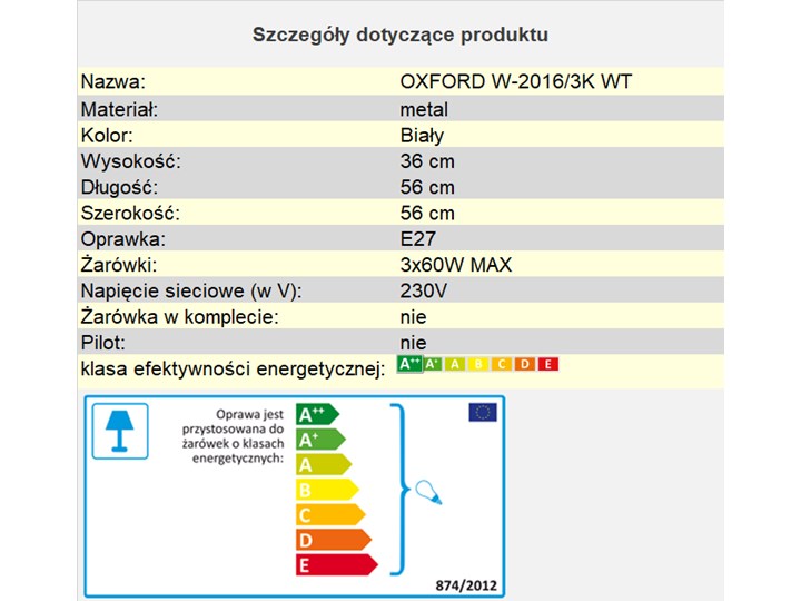 Plafon z koszykami biały OXFORD W-2016/3K WT Kategoria Lampy dziecięce