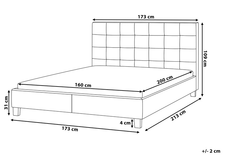 Łóżko ciemnoszare tapicerowane 160 x 200 cm z pojemnikiem i stelażem pikowany zagłówek Łóżko tapicerowane Kategoria Łóżka do sypialni