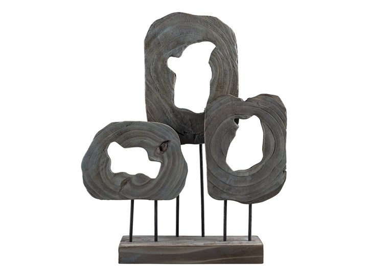 Dekoracja ozdoba figurka szara do salonu na kominek na okno Metal Drewno Kategoria Figury i rzeźby