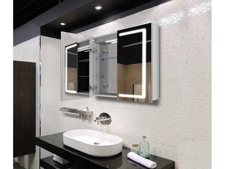 Lustrzana Szafka Andrea Metal Z lustrem Szerokość 70 cm Aluminium Wiszące Głębokość 60 cm Kategoria Szafki stojące Szerokość 60 cm Wysokość 70 cm Wysokość 60 cm Kolor Szary